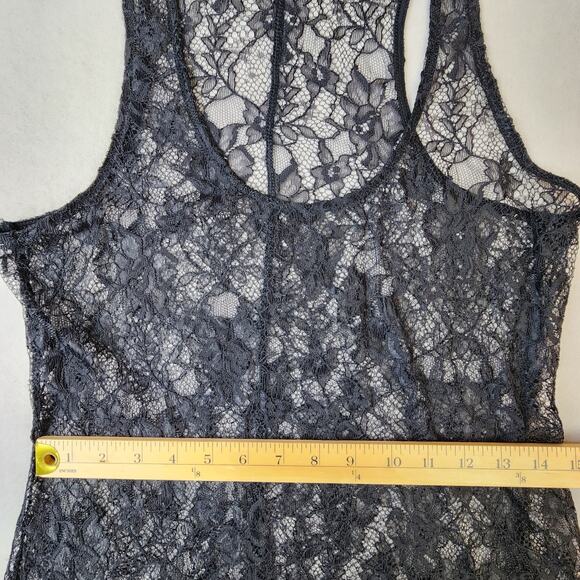 Express Black Lace See-Through Tank-Top Medium - Picture 7 of 9